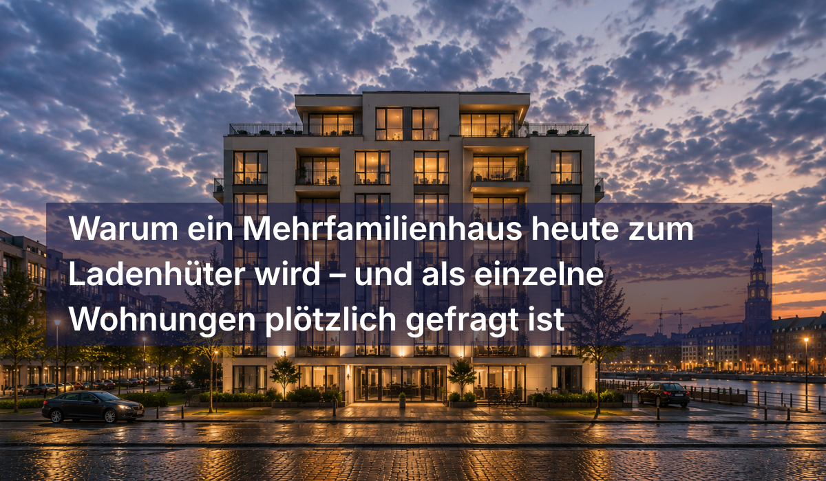 Warum ein Mehrfamilienhaus heute zum Ladenhüter wird – und als einzelne Wohnungen plötzlich gefragt ist